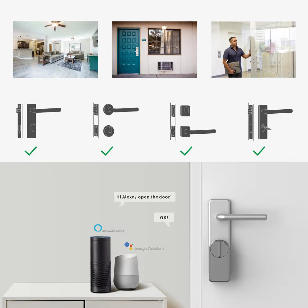 Bluetooth-Enabled Smart Door Lock with Key/Password/App Unlocking via Tuya Smart or Smart Life App