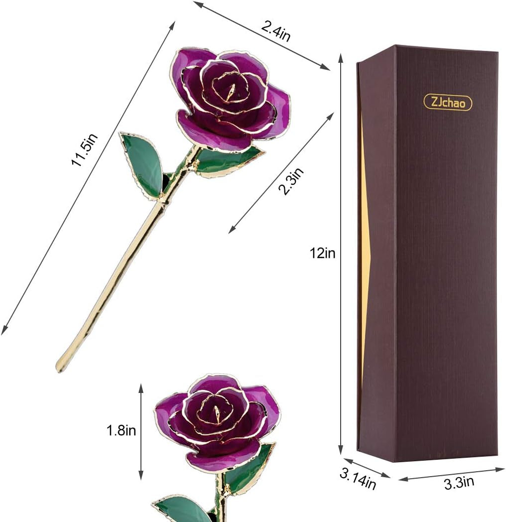 24K Gold-Plated Eternal Rose - Timeless Gift for Her: Perfect for Anniversaries, Birthdays, Weddings, and Special Occasions
