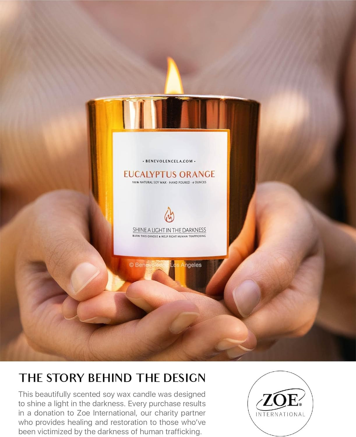 Premium Eucalyptus Orange Scented Candle – Long-Lasting, 45-Hour Burn – Luxury Natural Soy Wood Wick Candle for Home – Aromatherapy & Room Decor – 8Oz