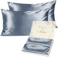 Luxury Satin Pillowcase Set of 2 with Zipper for Hair and Skin Care - Standard, Queen, King Sizes - Elegant Packaging for Both Women and Men