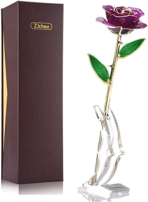 24K Gold-Plated Eternal Rose - Timeless Gift for Her: Perfect for Anniversaries, Birthdays, Weddings, and Special Occasions