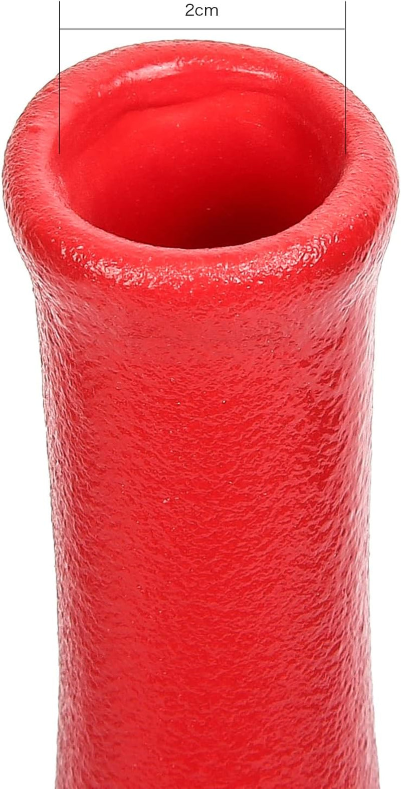 Samawi Red Ceramic Vase Set of Two - Contemporary Flower Bud Vases for Home Decor and Living Room Accents