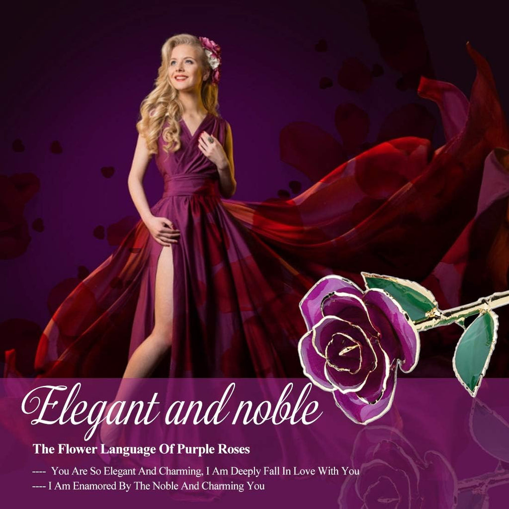 24K Gold-Plated Eternal Rose - Timeless Gift for Her: Perfect for Anniversaries, Birthdays, Weddings, and Special Occasions